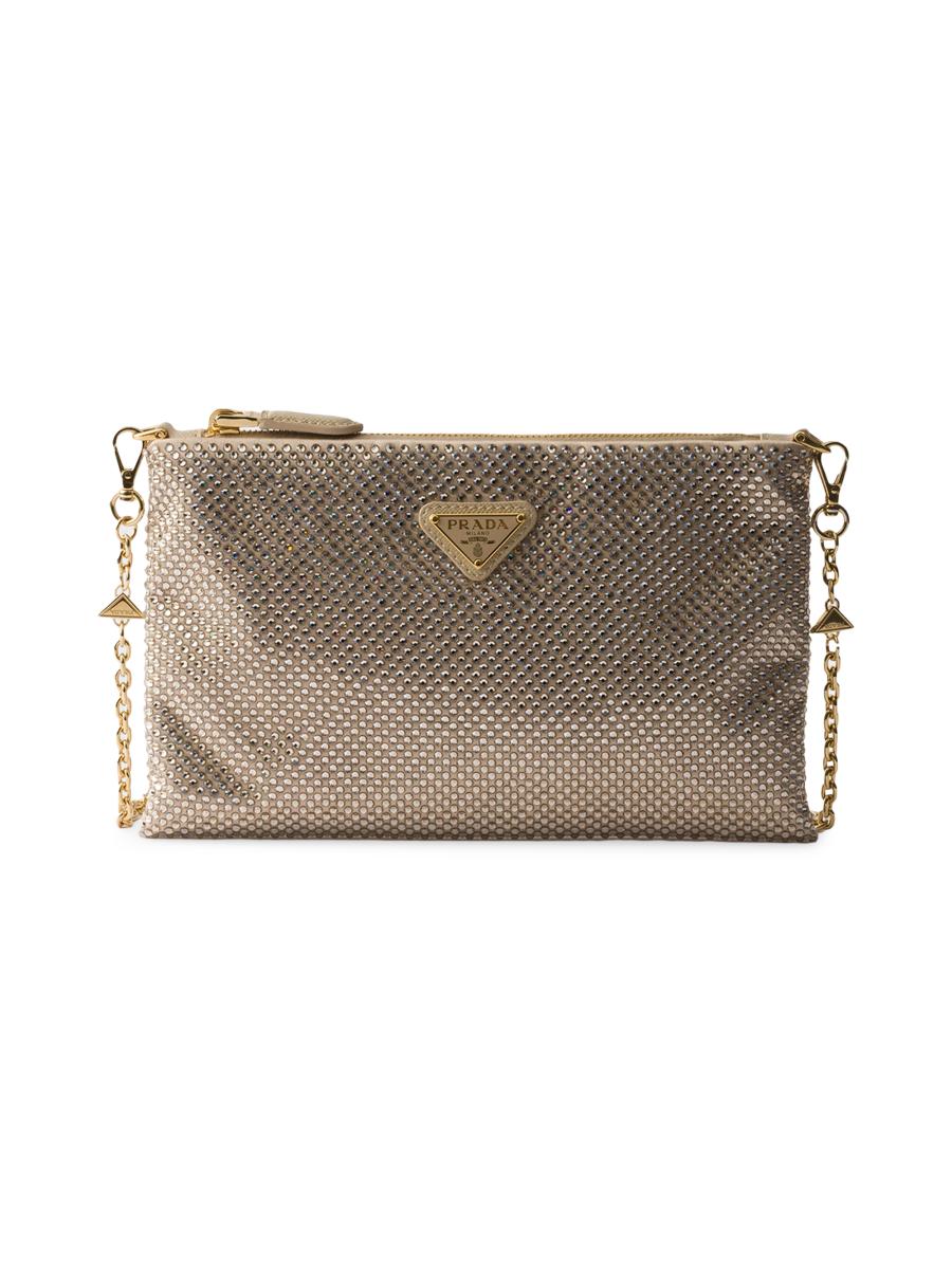 Mini Crystal-Studded Shoulder Bag