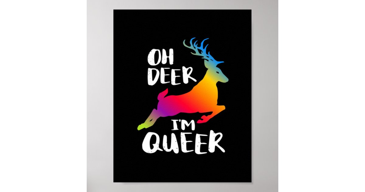Oh Deer Queer Pride Minimal Artistic Style cover photo collage