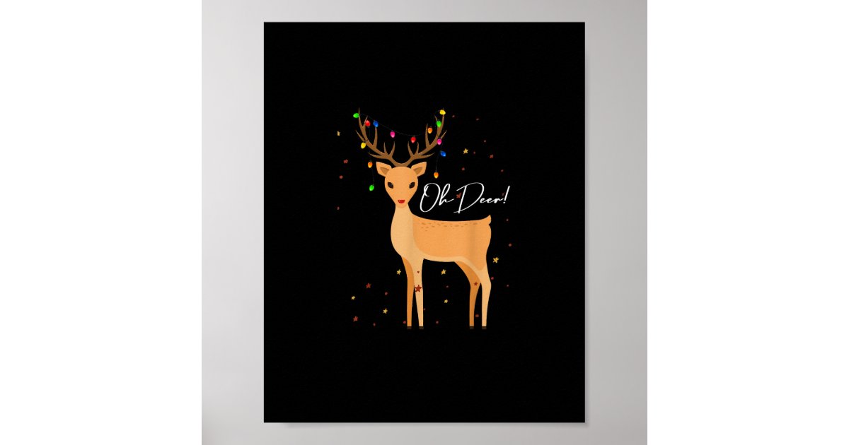 Oh Deer Christmas Light Pajama Cute Reindeer Holiday Decoration cover photo collage