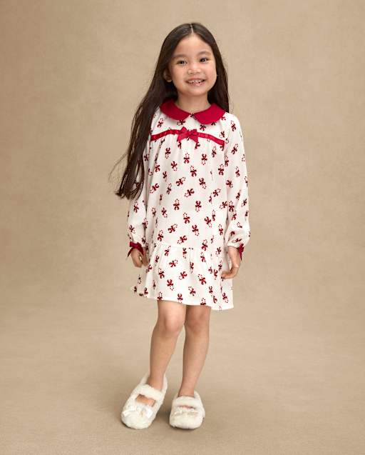 little girl christmas pjs cover photo collage