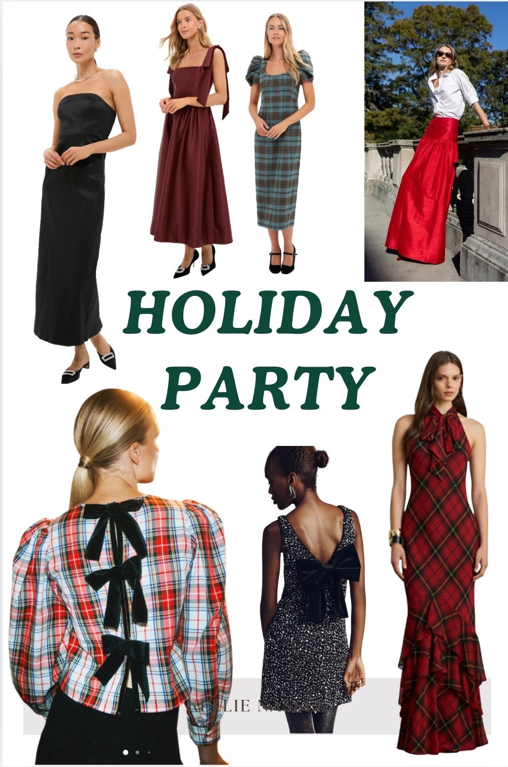 Chic Classic Holiday Party Style cover photo collage