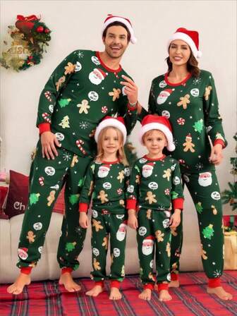 FESTIVE FAMILY PAJAMAS cover photo collage