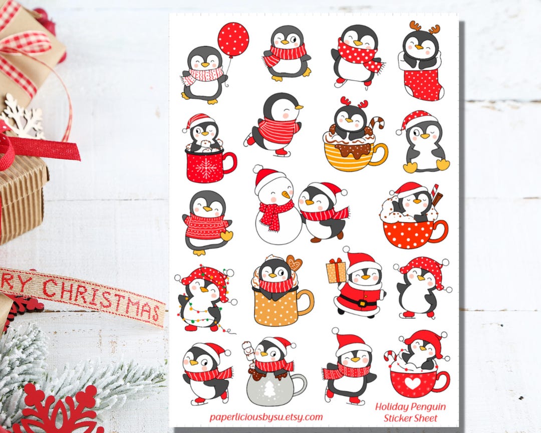 Festive Christmas Stickers cover photo collage
