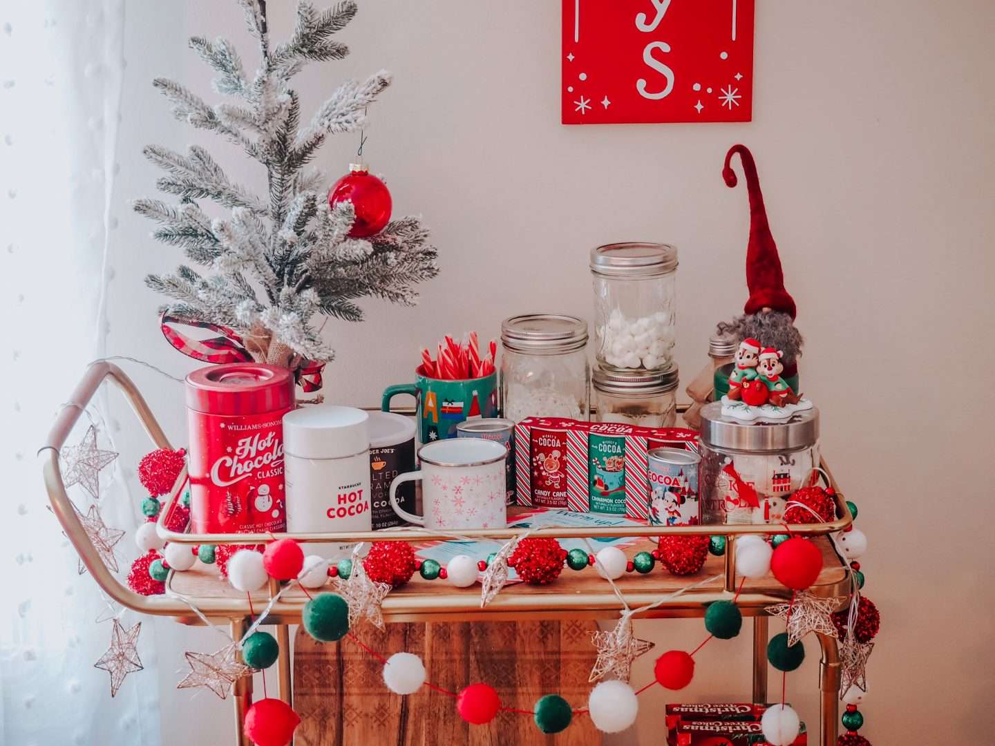 Hot Cocoa Bar Cart Ideas cover photo collage