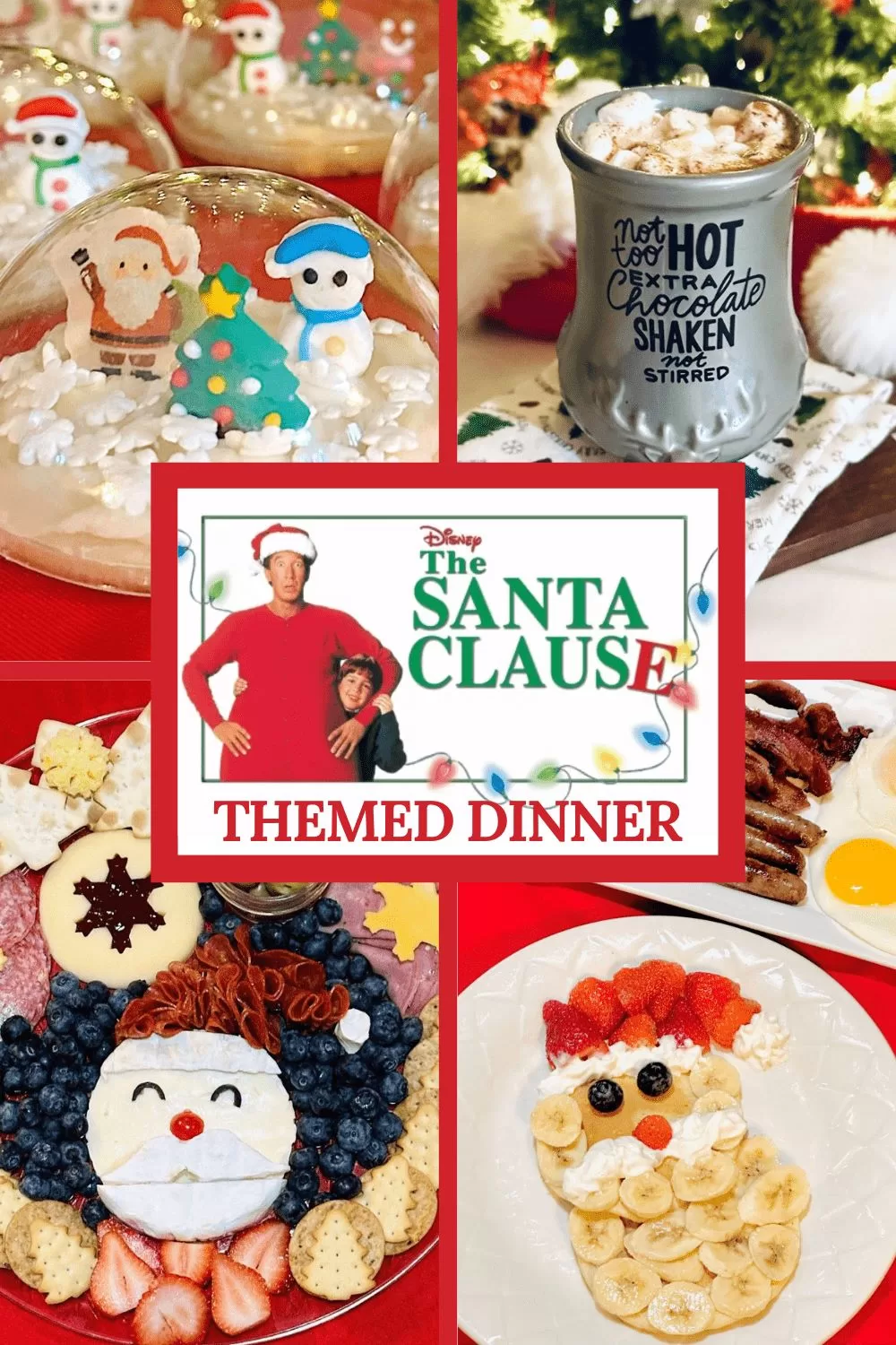 The Santa Clause Christmas Movie Night and Bingo Cards cover photo collage