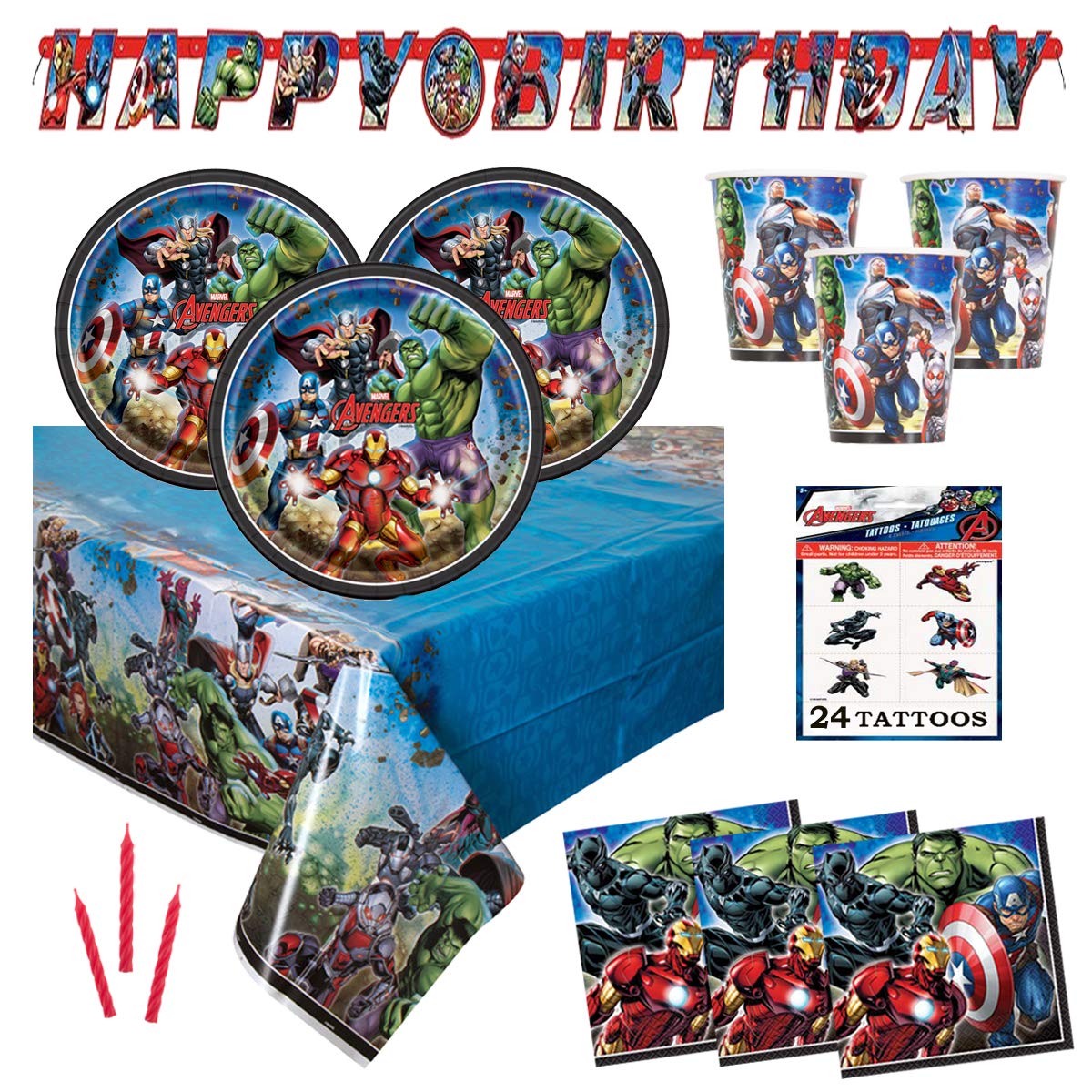 Marvel 5th Birthday Party Decor cover photo collage