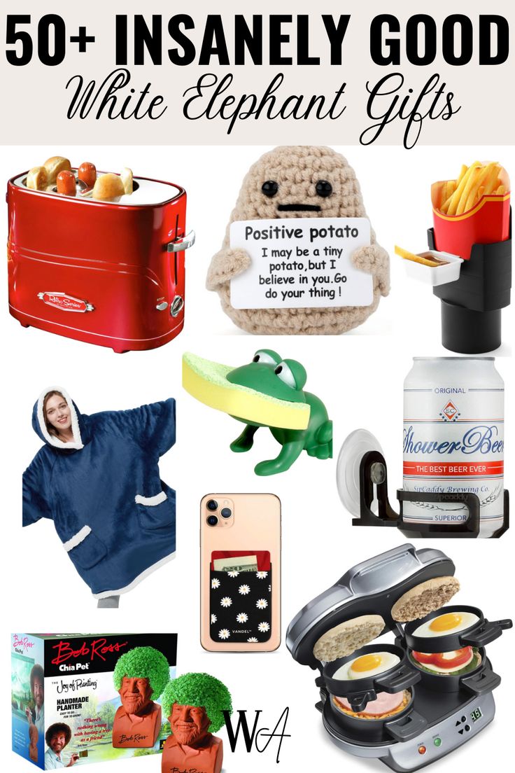 White elephant, Gag gift, Funny ideas (Budget Friendly!) cover photo collage