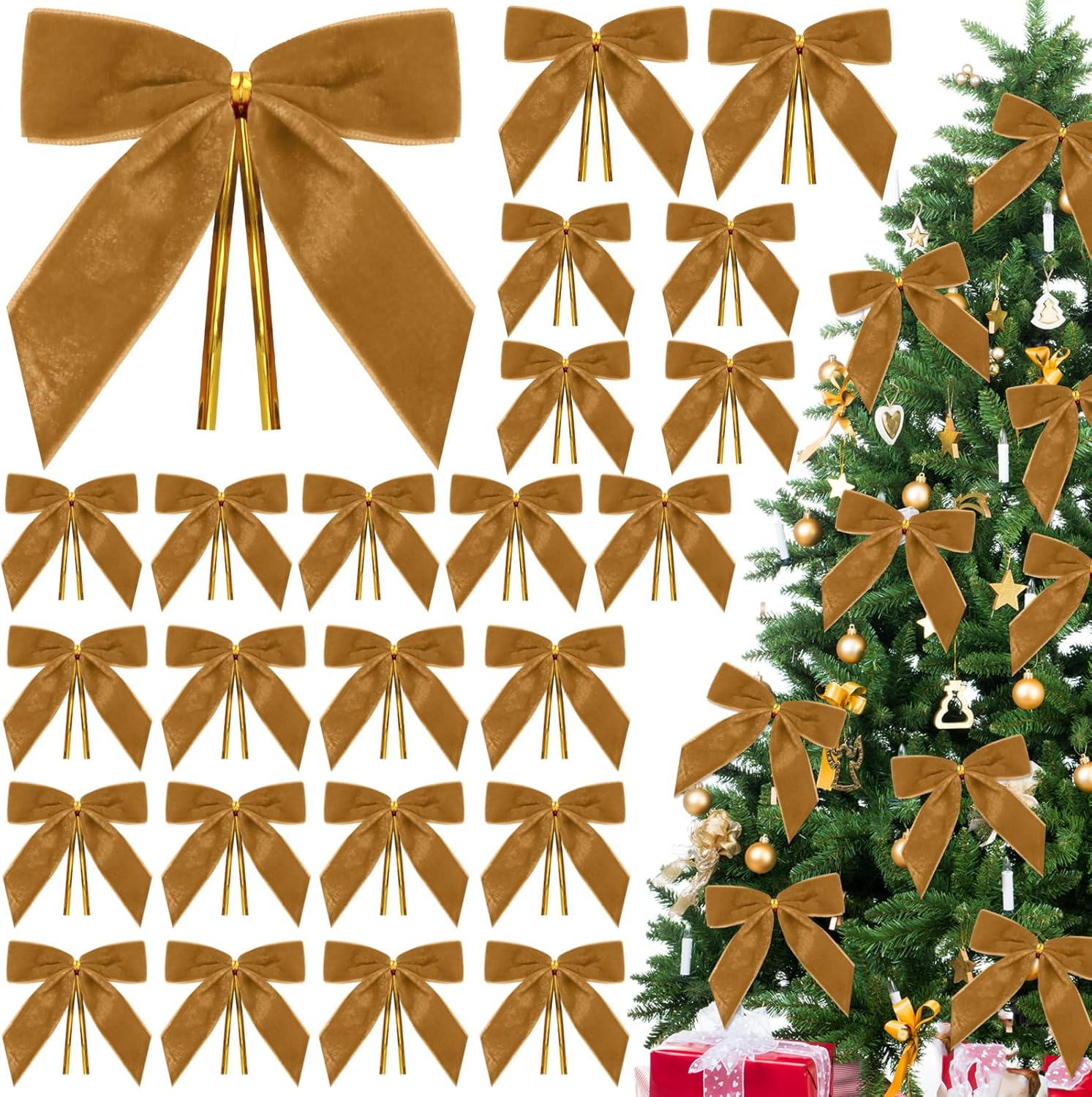 Easy Traditional Gold and Burgundy Holiday Decoration Picks I'd Make Again and Again cover photo collage