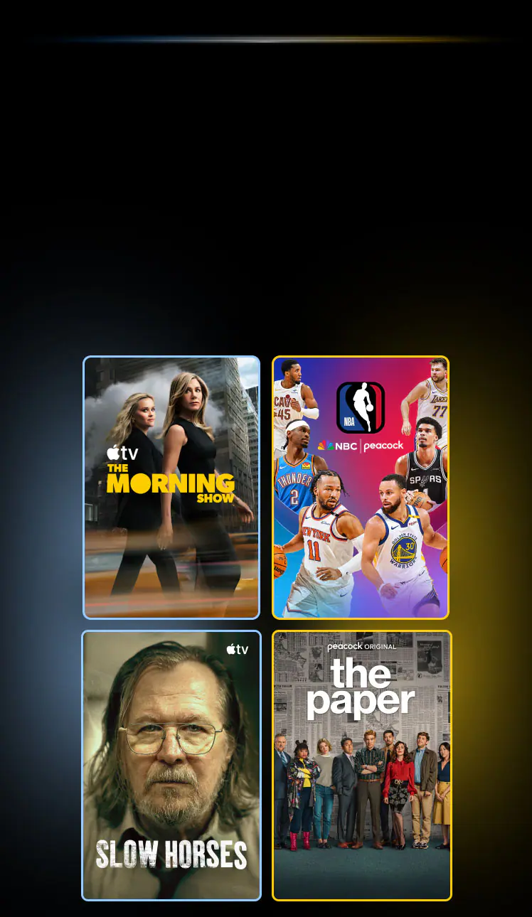 Watching/listening apps cover photo collage
