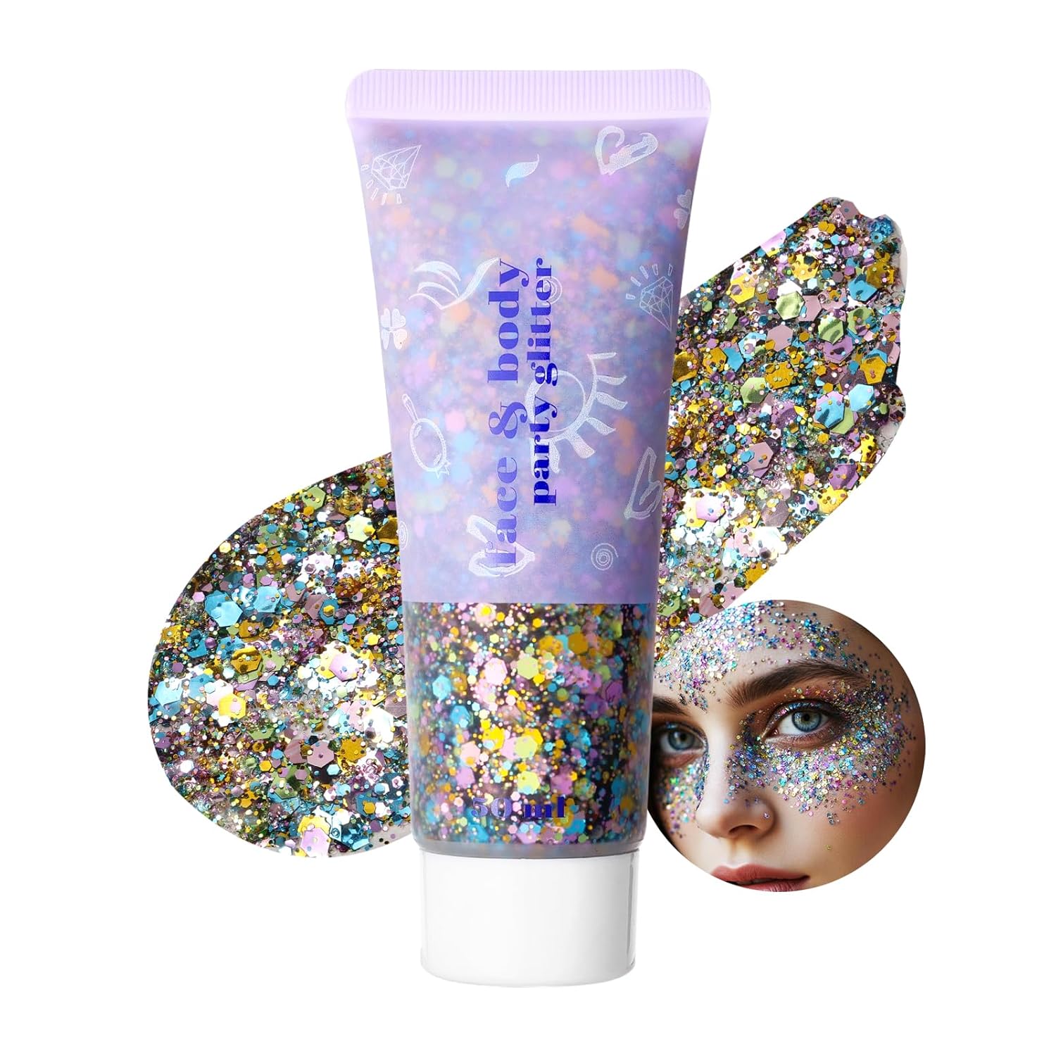 Glitter ✨️✨️ and Makeup Fun cover photo collage