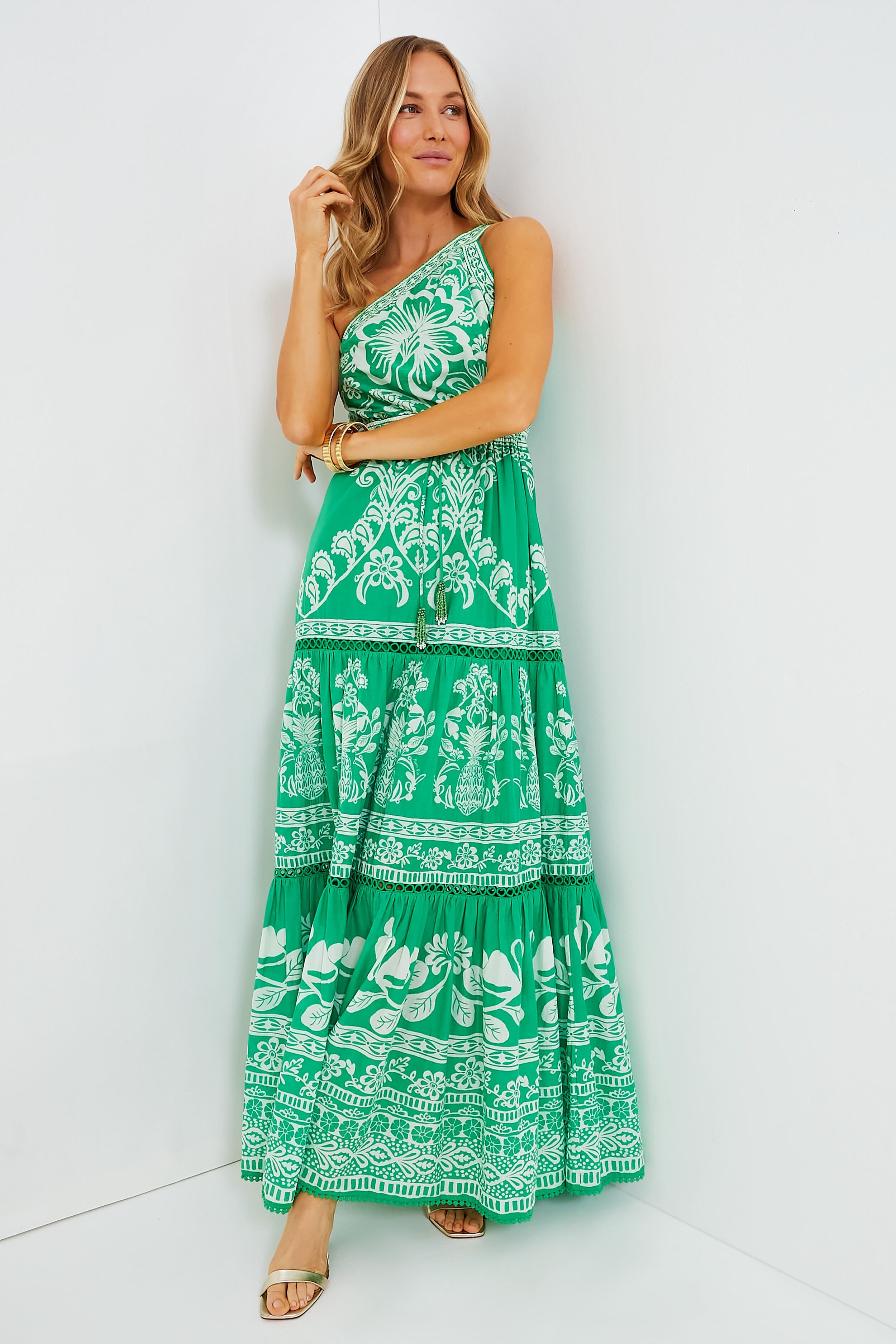green sweet garden maxi dress FARM Rio Sweet Garden Green Maxi Dress