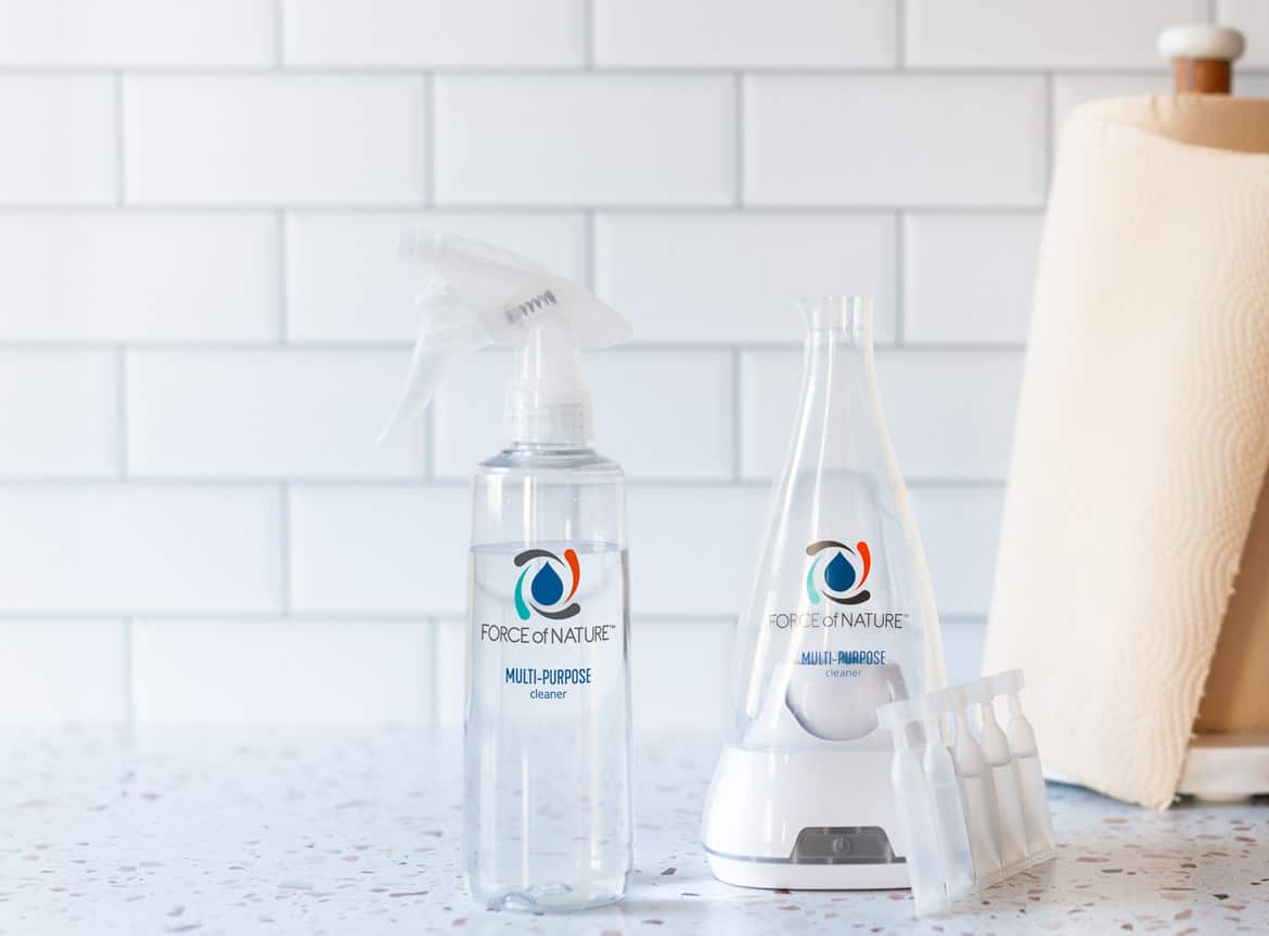 My low-tox cleaning closet cover photo collage