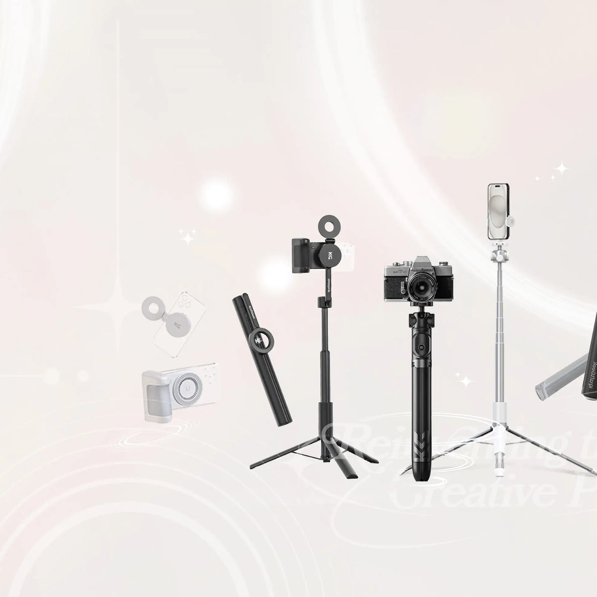 Content creator starter pack cover photo collage