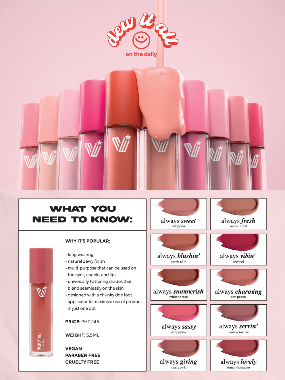 Acne-friendly local makeup products cover photo collage