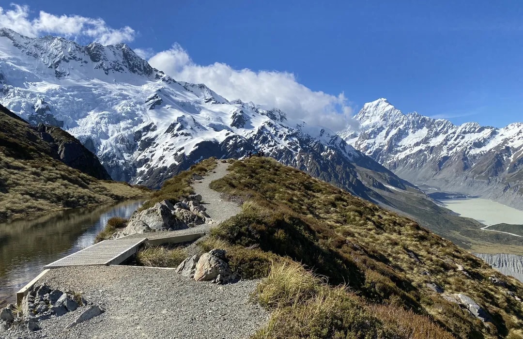 Hiking in New Zealand cover photo collage