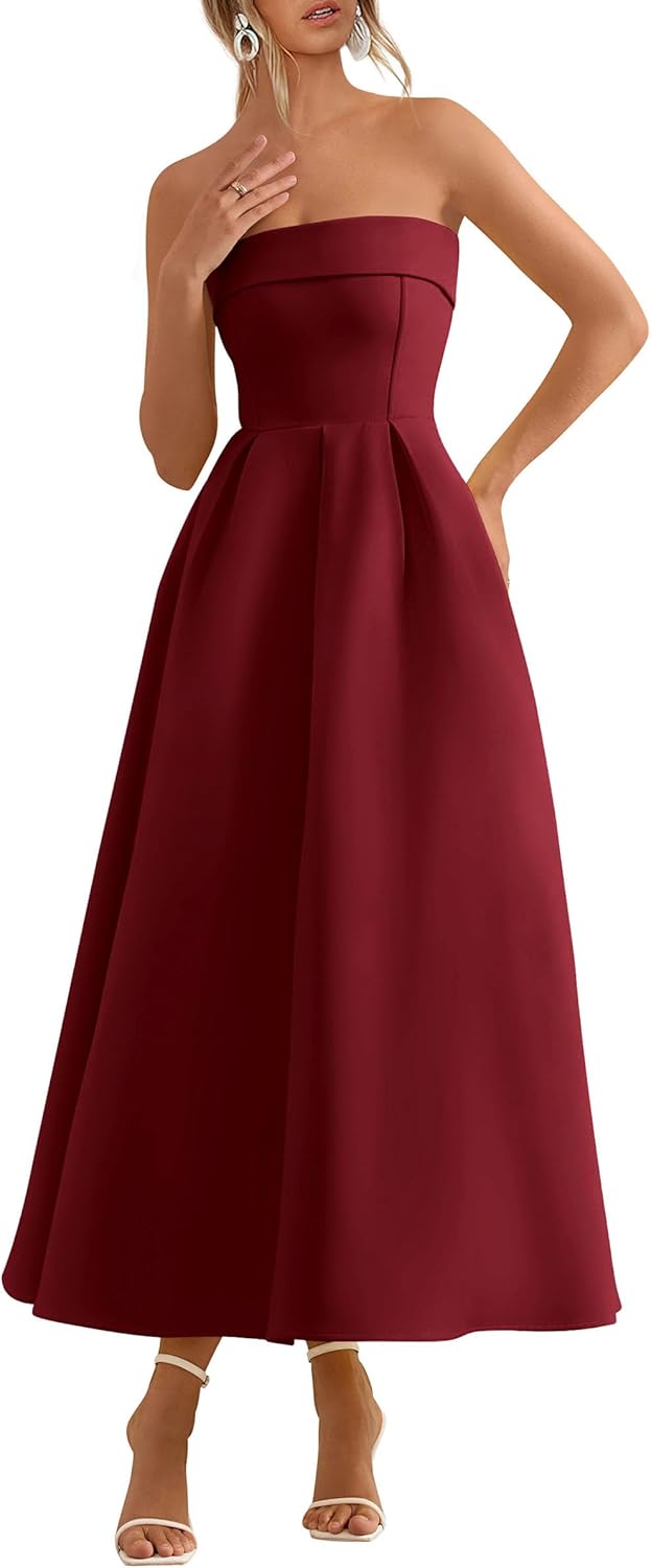 pleated drop waist maxi dress Carve Sleeveless Drop-Waist Pleated Maxi Dress main image 1