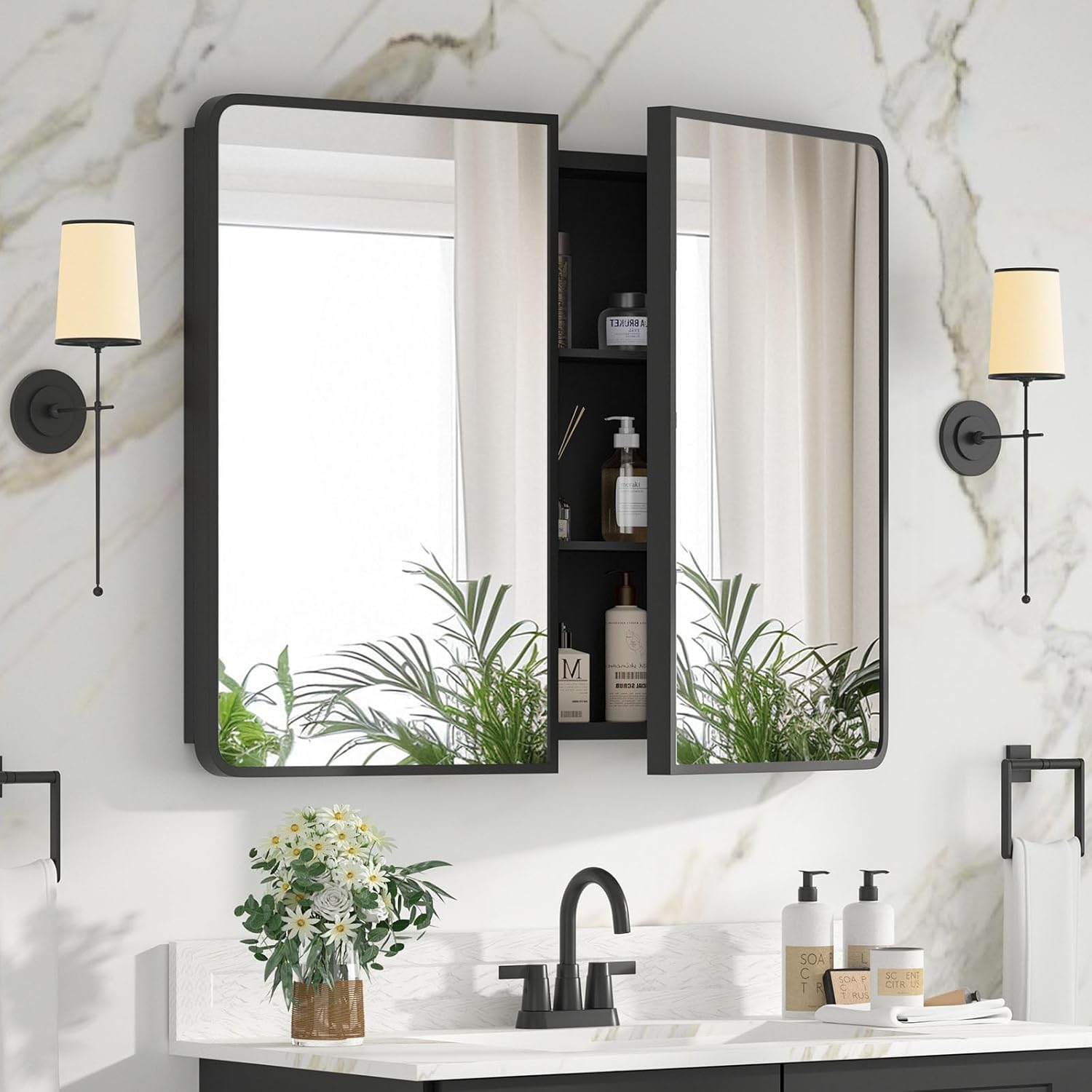 Bathroom moving out essentials cover photo collage