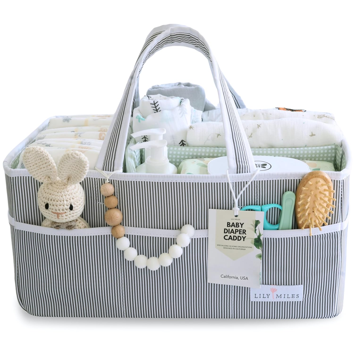 Toddler diaper caddy essentials cover photo collage