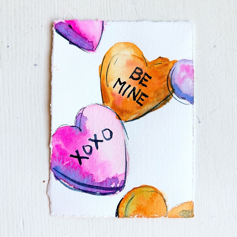 Original tiny paintings for the price of a tube of lipstick! cover photo collage