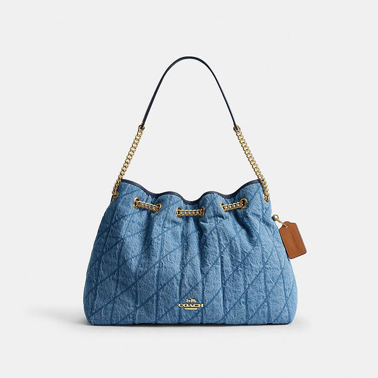 Coach Outlet Denim Drop Bags, Shoes, and Accessories cover photo collage