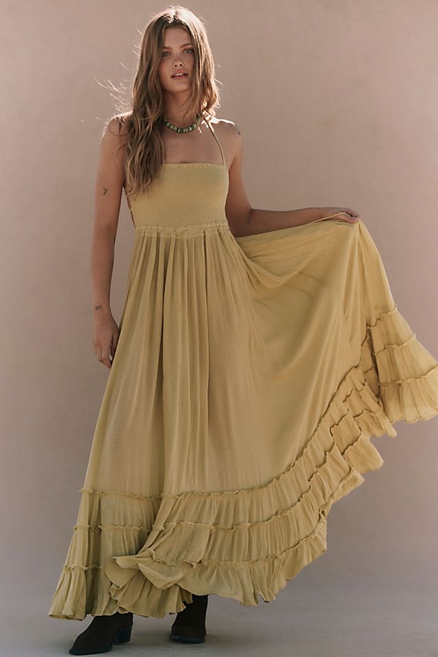 chinese dress ladies Ivory Multi Tropical Print Maxi Dress - Vacation Dresses