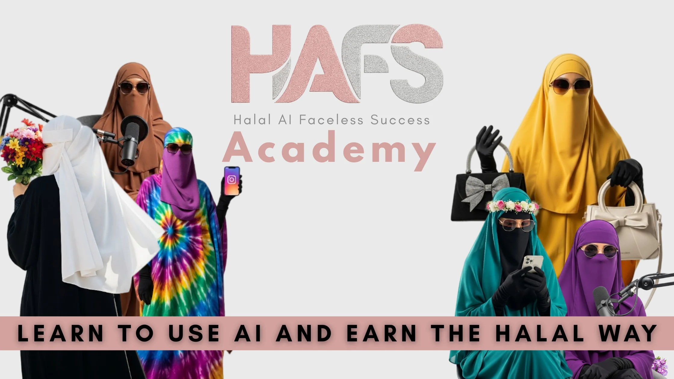 Faceless Marketing essentials for Muslim women creators cover photo collage
