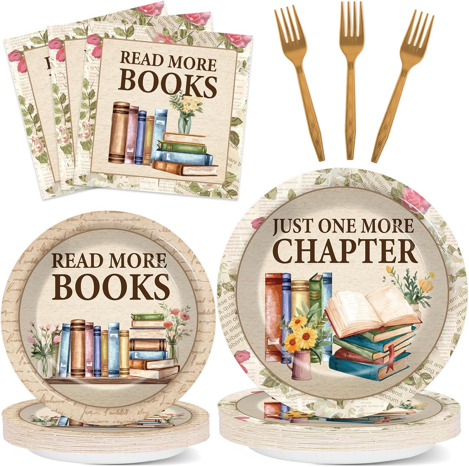 How to Host a Stylish Book-Themed Party for Adults (Book Club, Birthday or Literary Night) cover photo collage