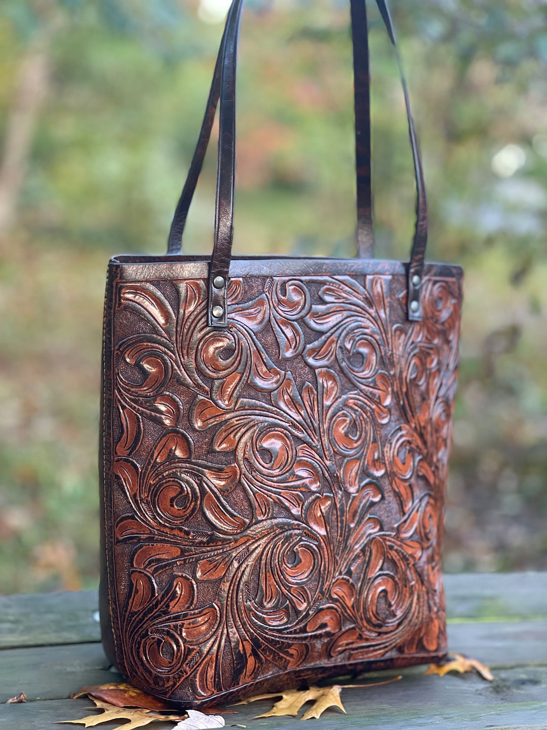 Tooled Leather Collection: Western Style & Artisan Accessories cover photo collage