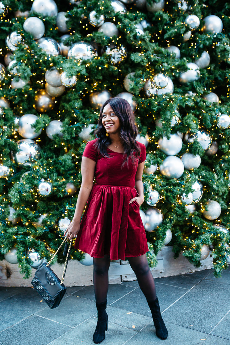 white christmas dresses Cute Christmas Dresses | Santa Double Ruffle Dress main image 0