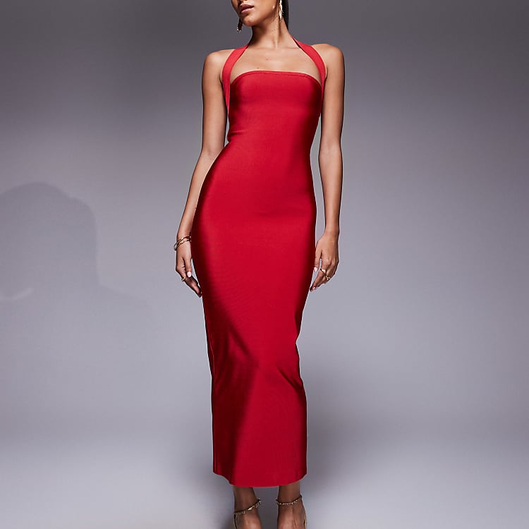 asos red wedding guest dress Okay but do people actually have an issue with wearing red to weddings?  , Personally, I think you can never outshine the bride! I absolutely love  a bold colour for a wedding guest look., This ASOS