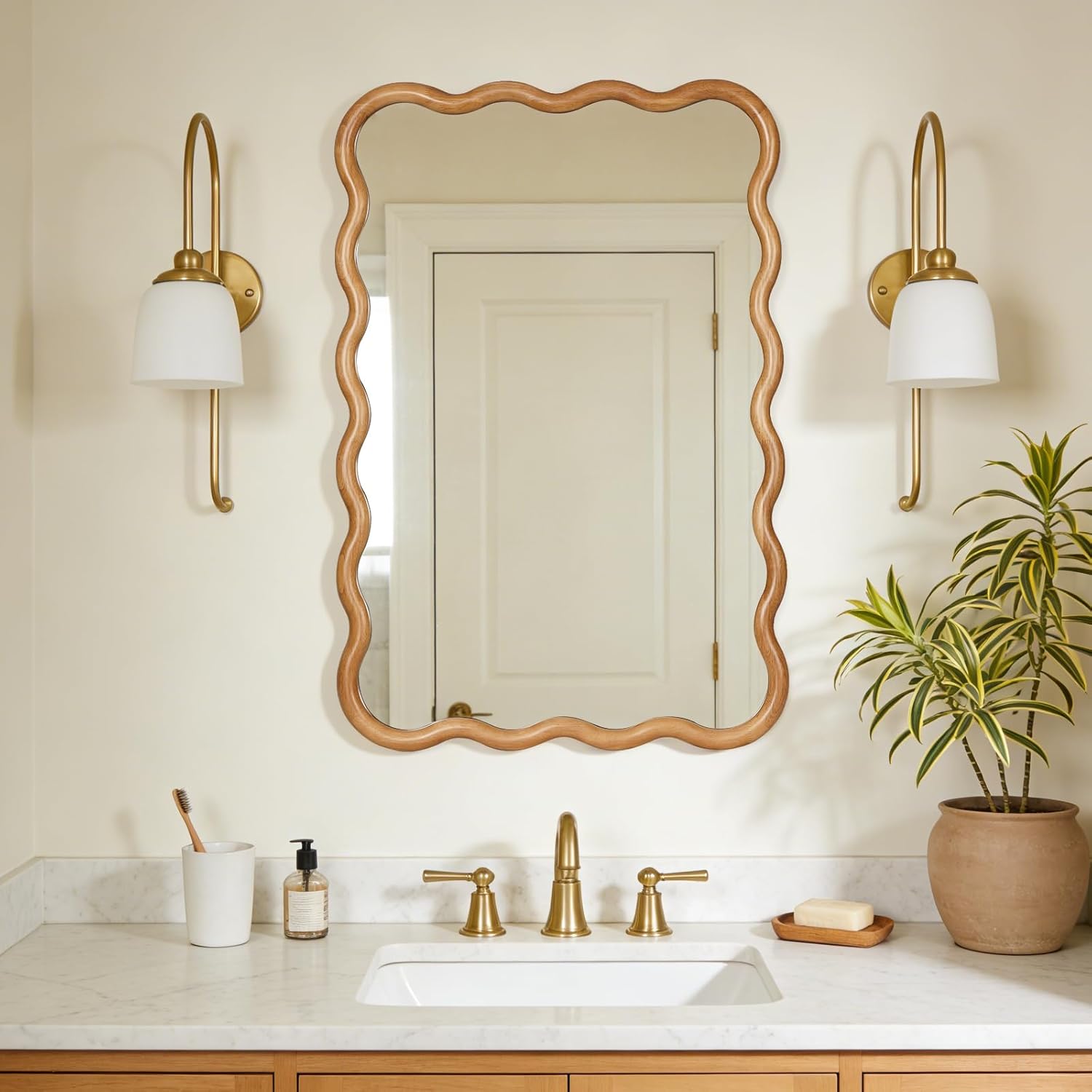 Dream Home | Blush and Bronze Bathroom cover photo collage