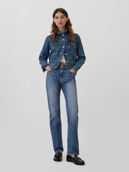 Denim jeans that are not low rise or baggy cover photo collage