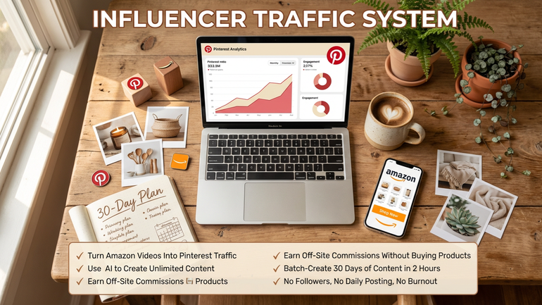 Amazon Influencer - UGC - and other Great Side Hustles and their Must Haves cover photo collage