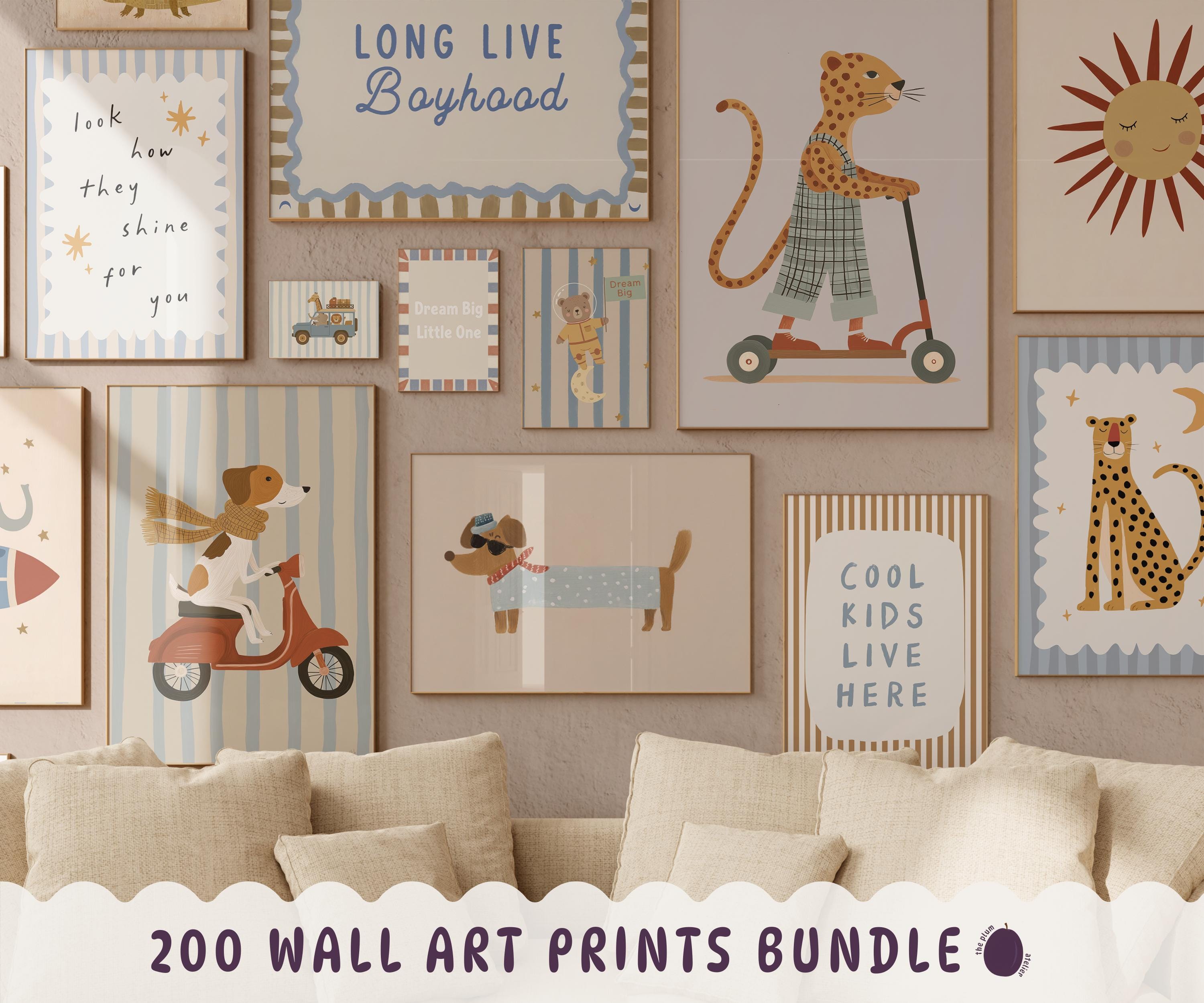 Whimsical boy room cover photo collage