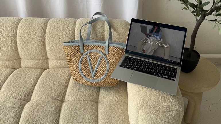 How I’m Building an Online Income From Home (Beginner Friendly Tools 🤍) cover photo collage