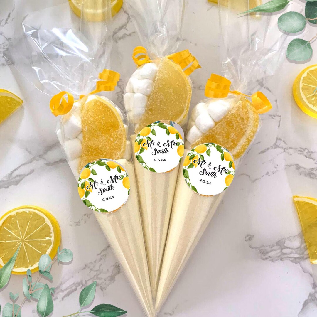 Personalized Lemonade Mix Cones party favors