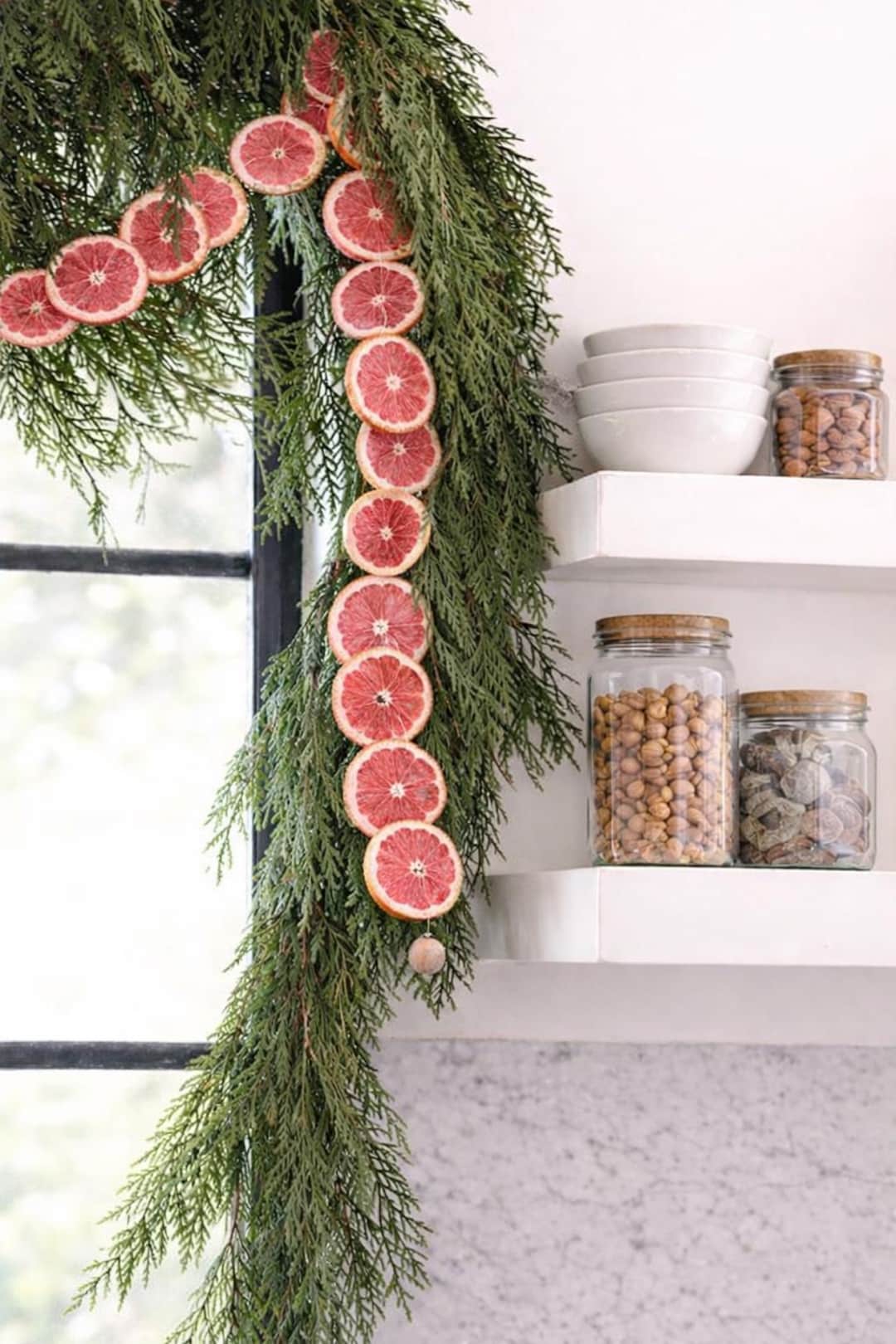 Dried Grapefruit Garland pre-made natural citrus decor