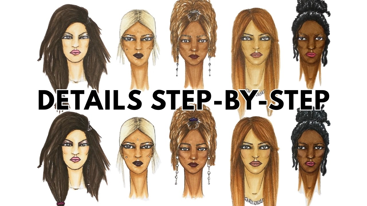 My Most Used Copic Mutliliner Pens and Prisma Color Pencils for Rendering Final Details for My PaperDolls and Fashion Illustrations | Tutorial cover photo collage