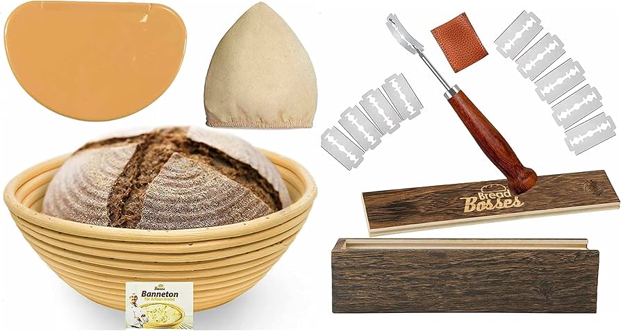 Sourdough starter essentials in my kitchen cover photo collage