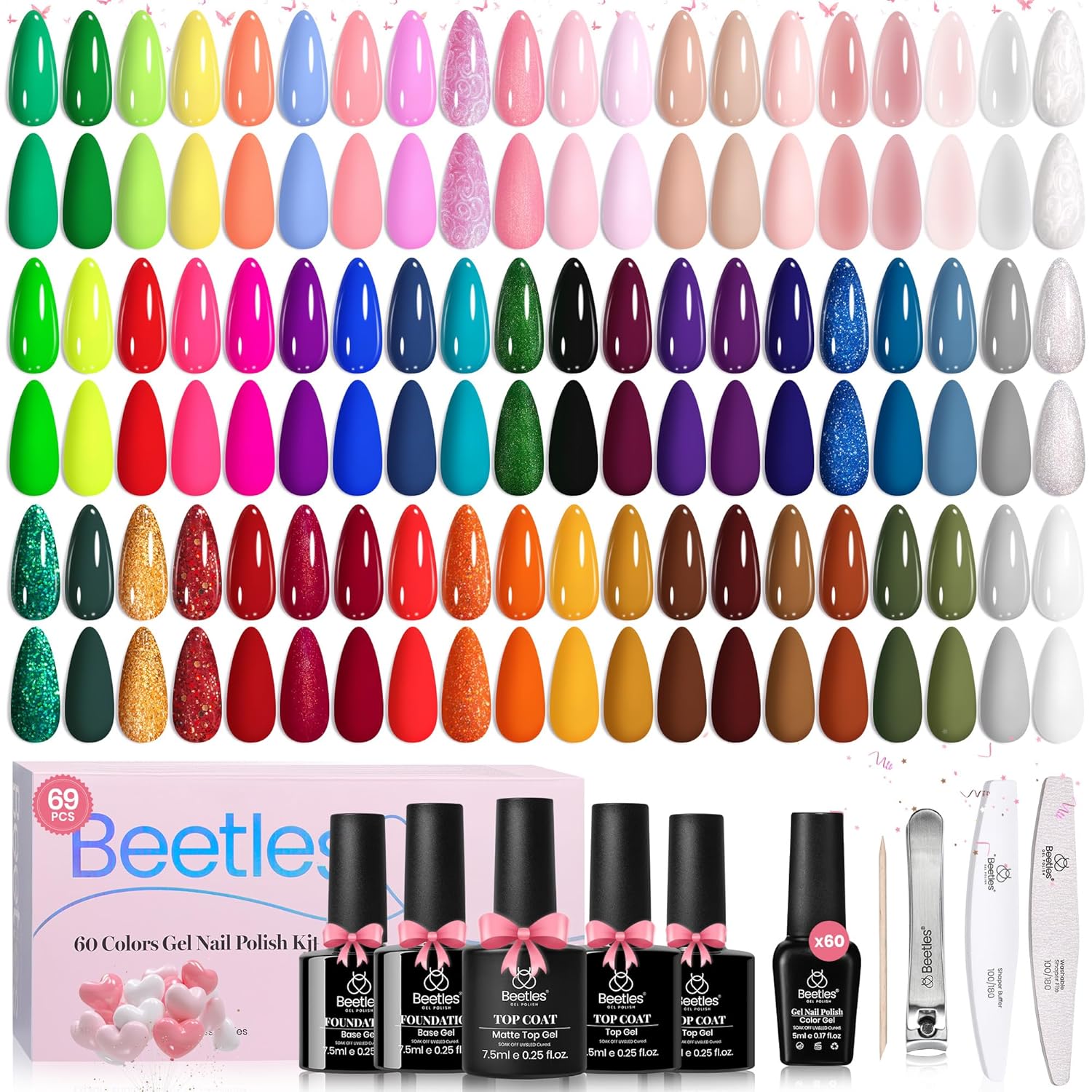 At home gel nails cover photo collage