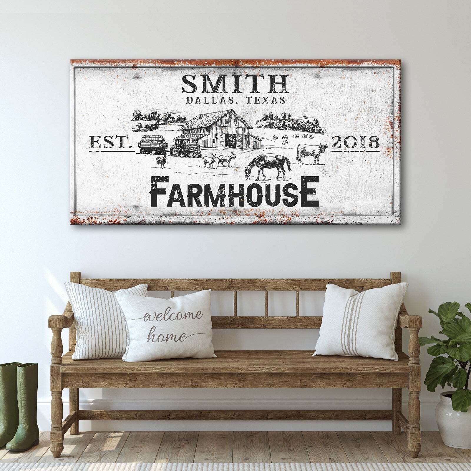 Classic upscale farmhouse decor cover photo collage