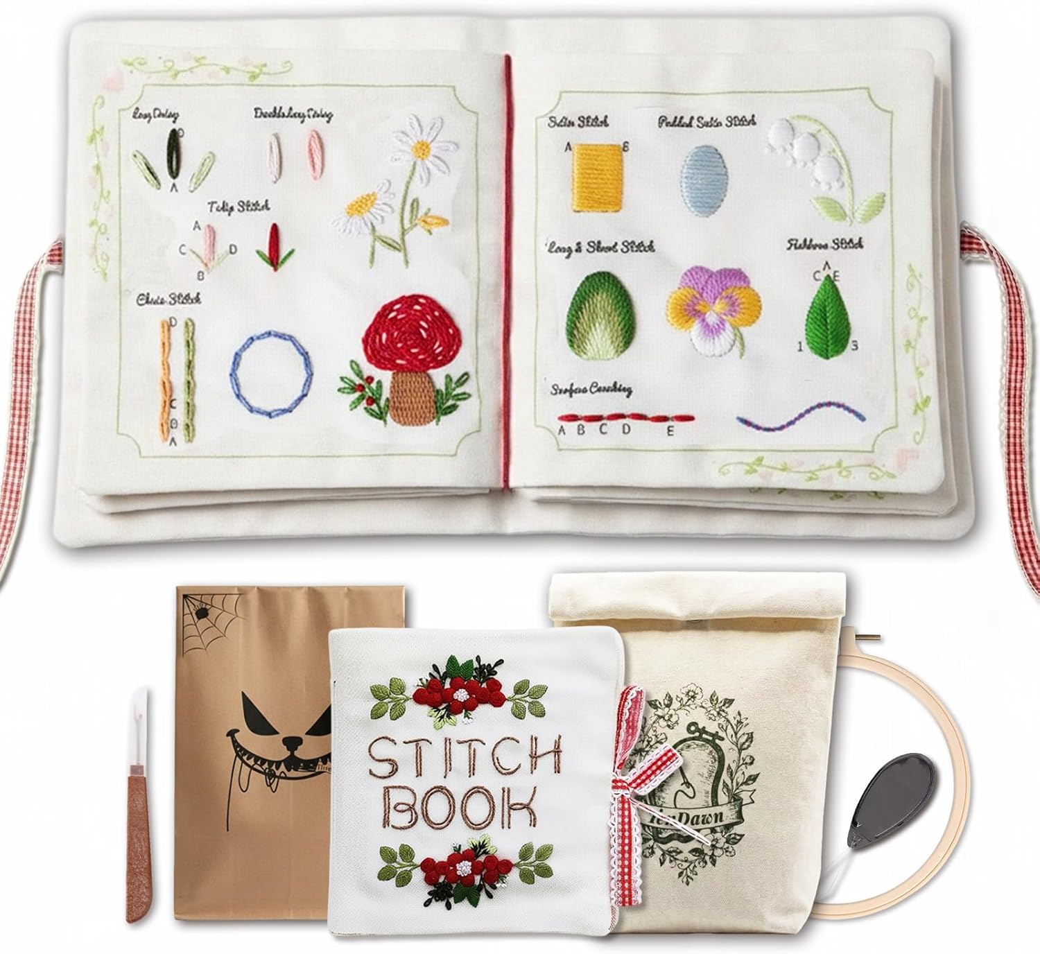 Ultimate Embroidery Toolkit for Beginners to Start Immediately cover photo collage