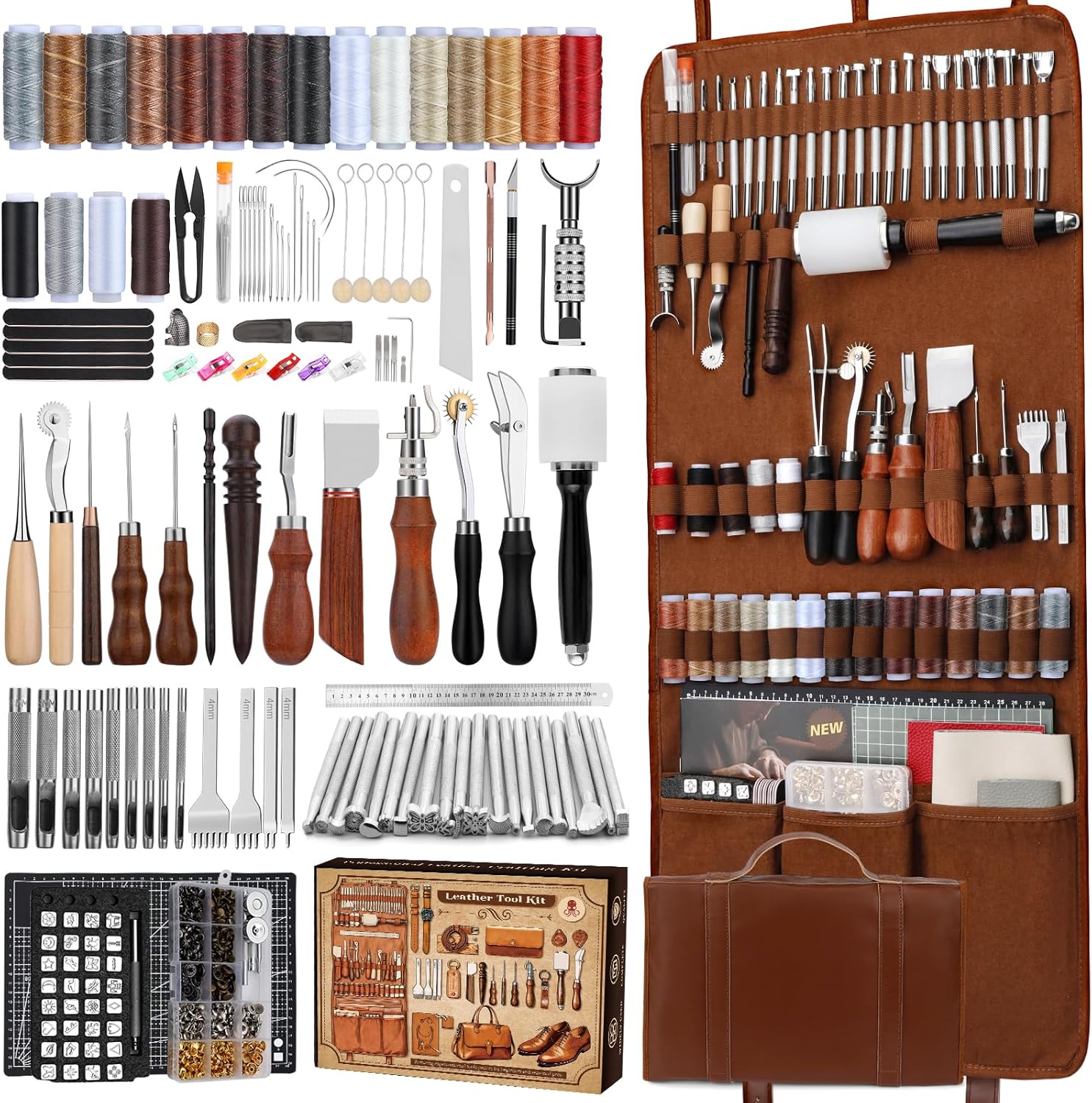 DIY Leather Journal Cover Supplies cover photo collage