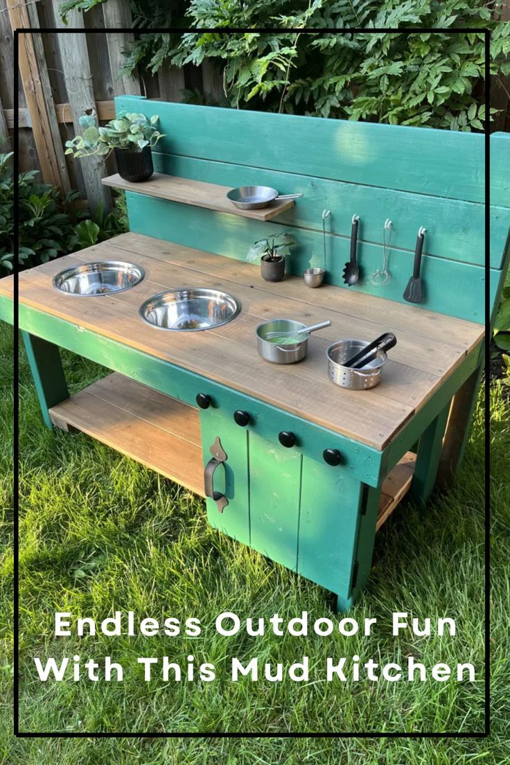 Outdoor Mud Play Kitchen cover photo collage