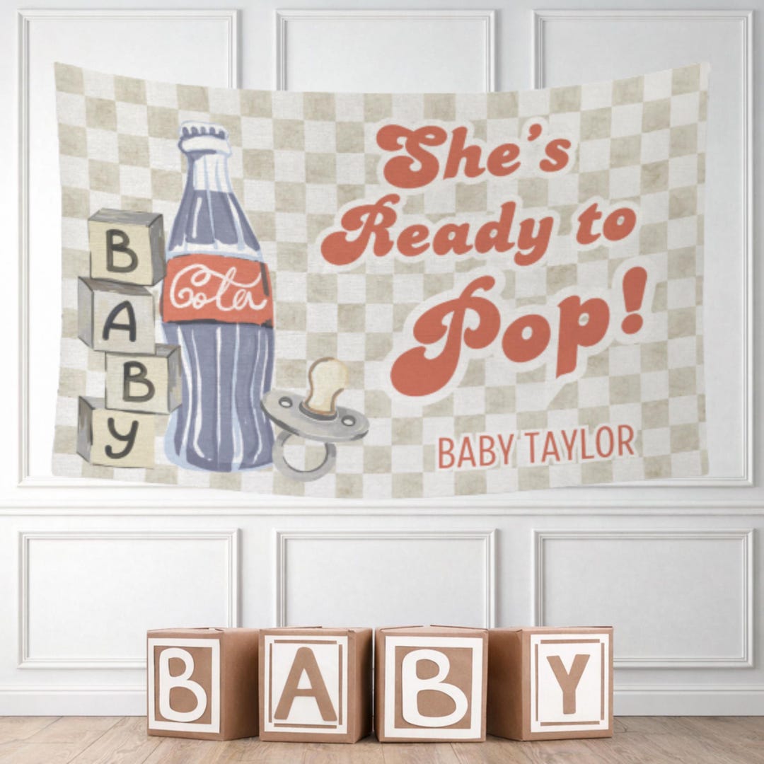 She’s ready to POP Soda Theme Baby Shower cover photo collage