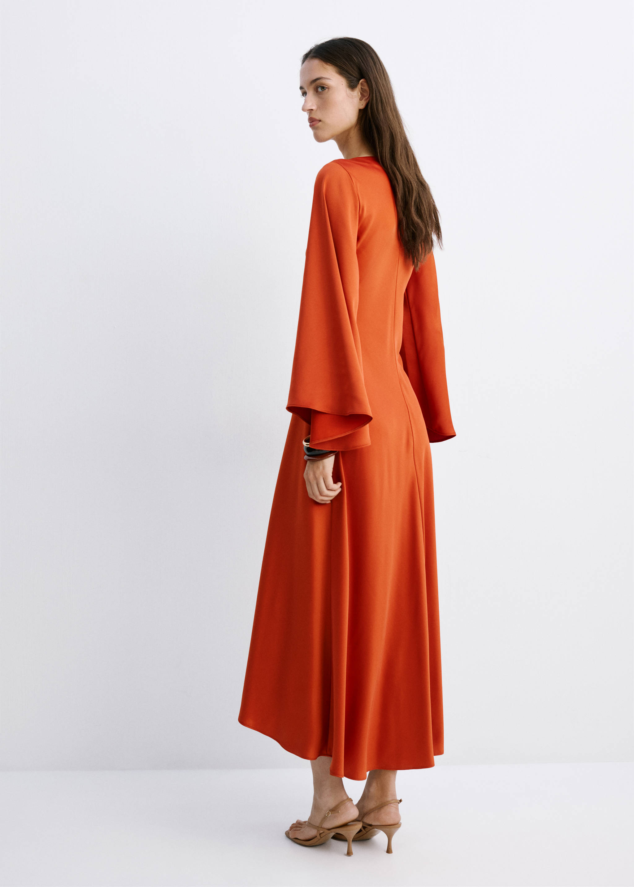 orange and nude dress Roora dress Orange Shweshwe 