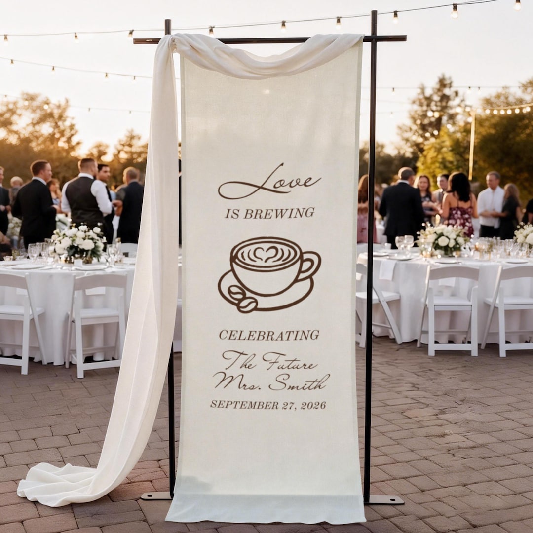 Love is Brewing Coffee Theme Bridal Shower cover photo collage