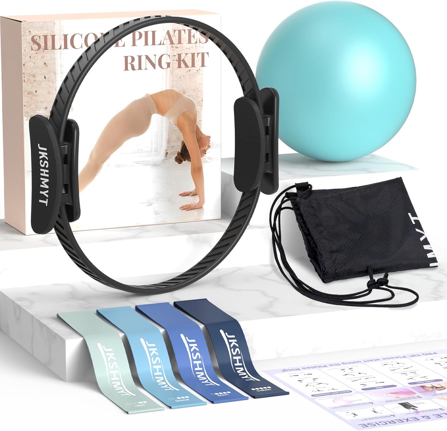 Easy Yoga + Pilates Essentials for Low Energy Days cover photo collage