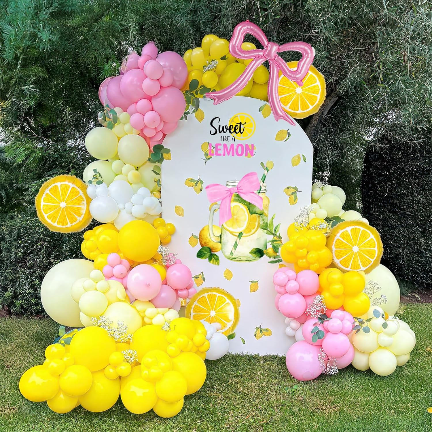 Freshly Graduated Pink Lemonade Graduation Theme Party cover photo collage