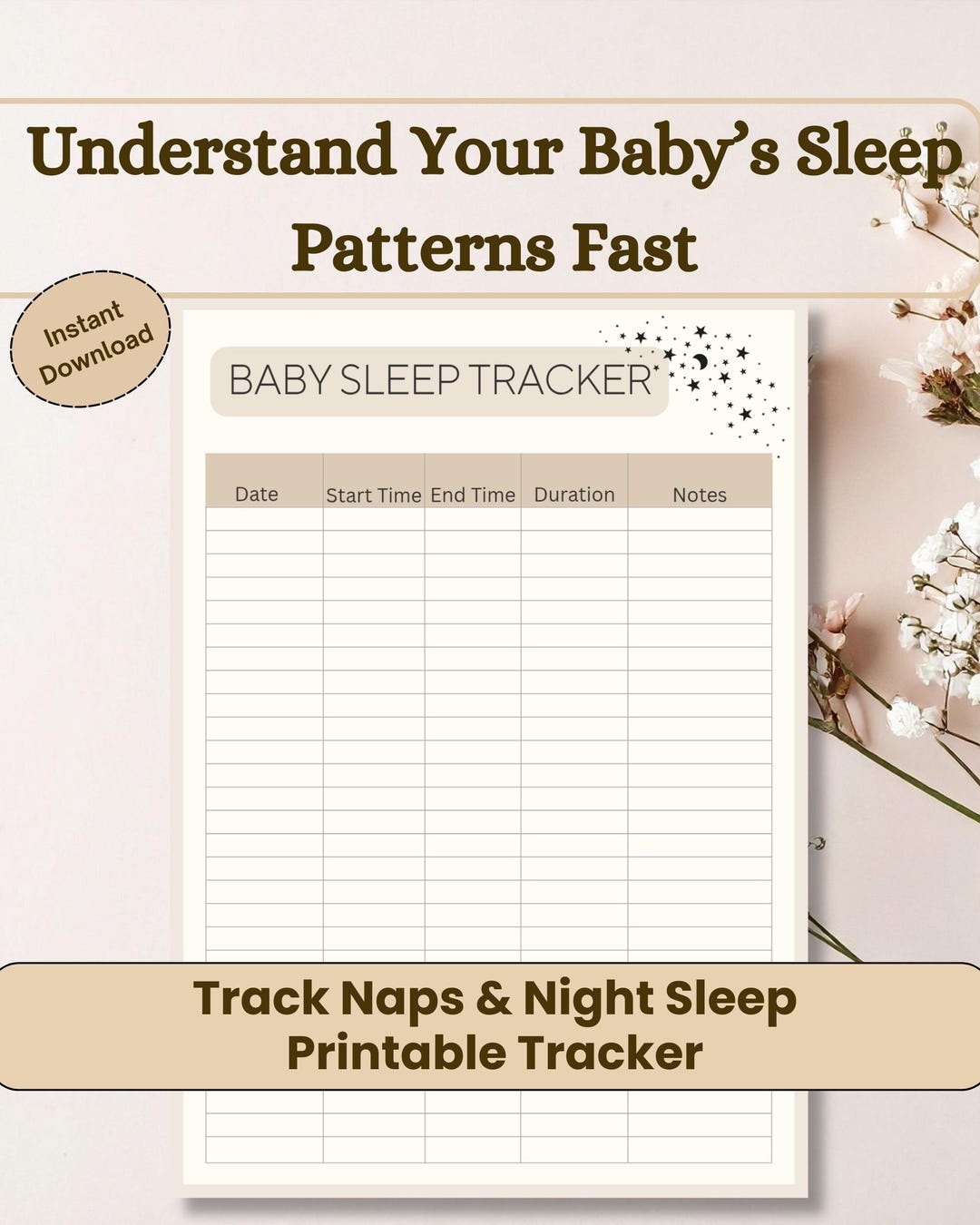 Newborn Routine & Sleep Tracker Printables for Tired Mums cover photo collage